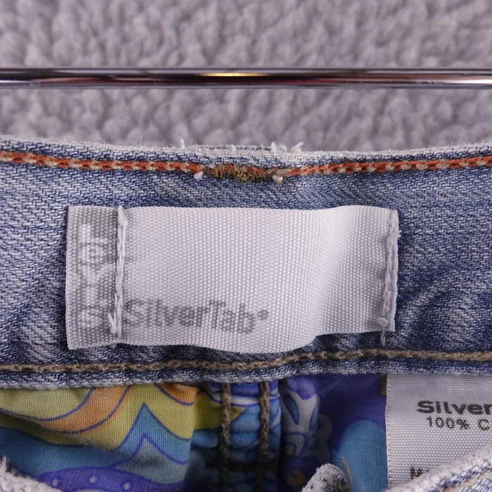 Levis SilverTab True Boot Jeans Mens 36x30 Light Wash Distressed Denim Baggy Y2K